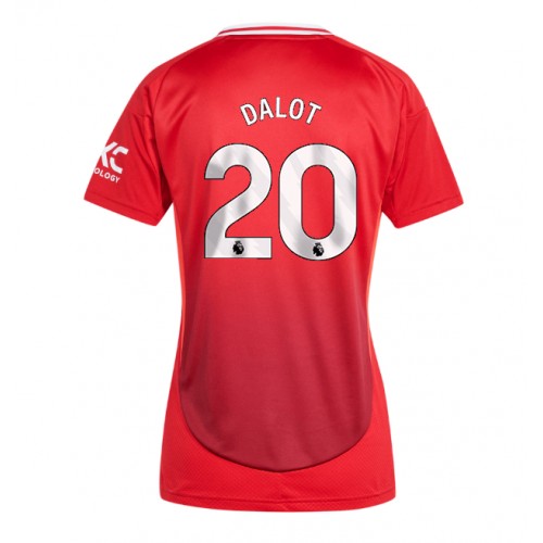 Ženski Nogometni dresi Manchester United Diogo Dalot #20 Domači 2024-25 Kratek Rokav